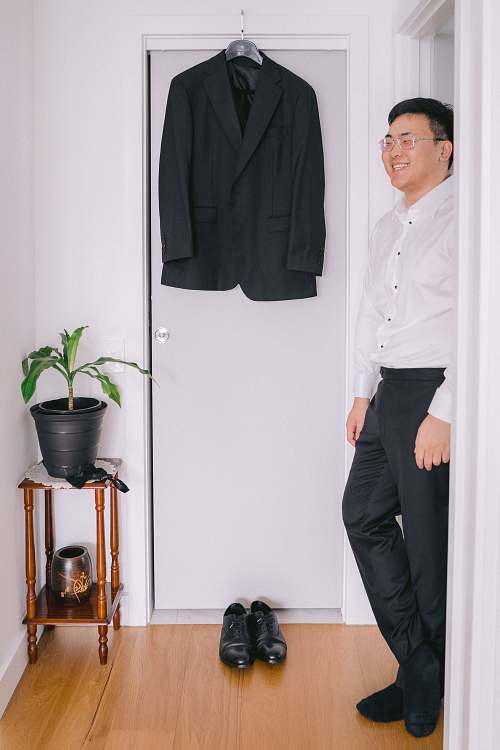 Groom Getting Ready