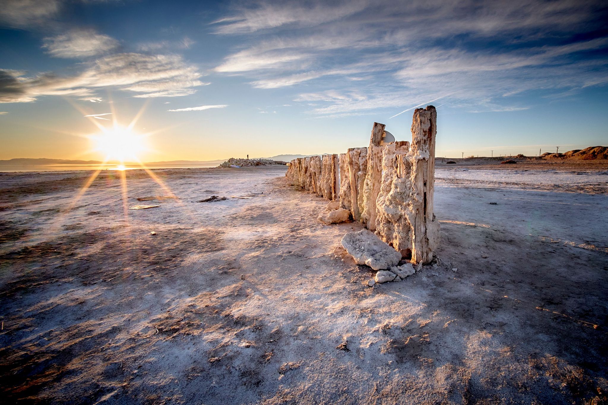 High and Dry Salton Sea Breakwater - California