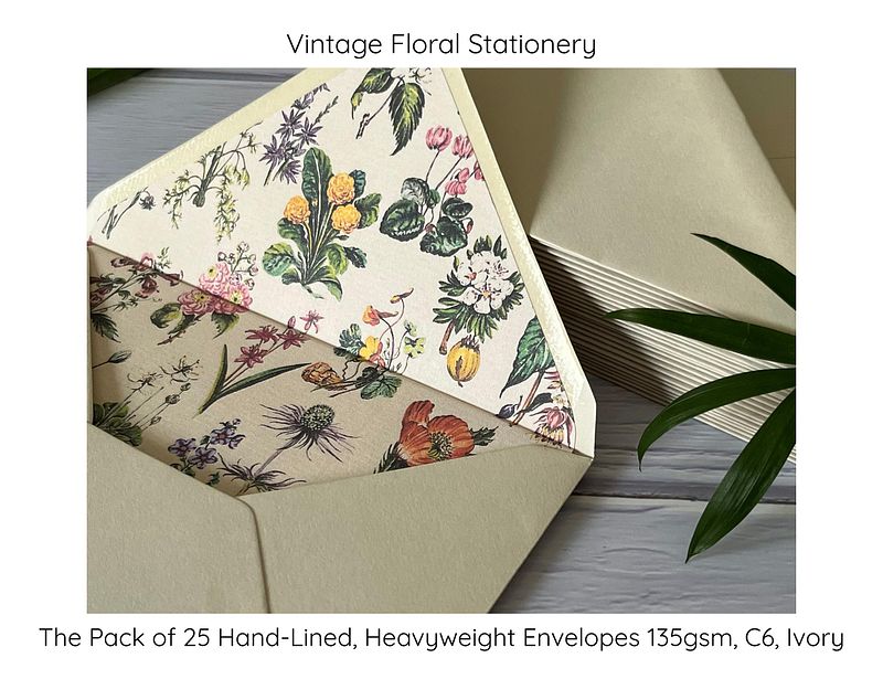 Luxury Vintage Floral Scented Letter Writing Stationery Gift Set with Accessories