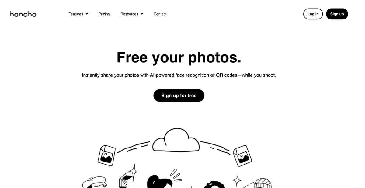 Captura de pantalla del creador de sitios web Honcho