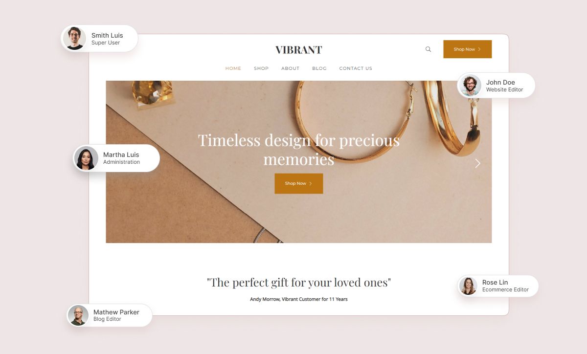 Crea collaboratori per gestire il sito web