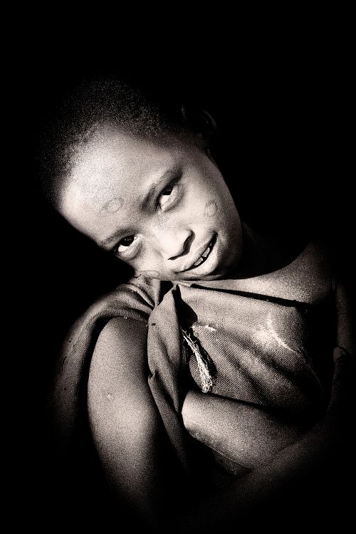 Portrait d'une enfant Massaï de Tanzanie
