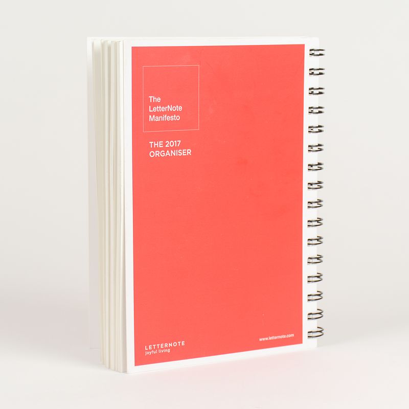 THE LETTERNOTE MANIFESTO - 2017 ORGANISER