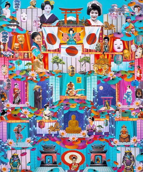 Japancollage A2 Druck