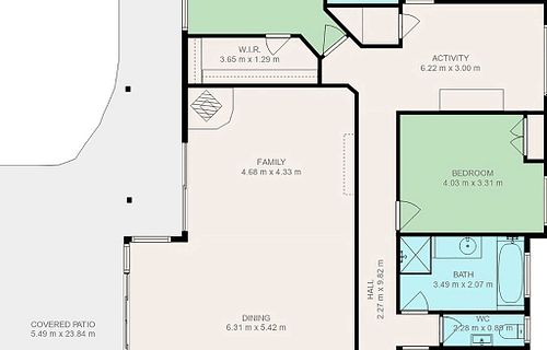 2D Colour Floor Plans