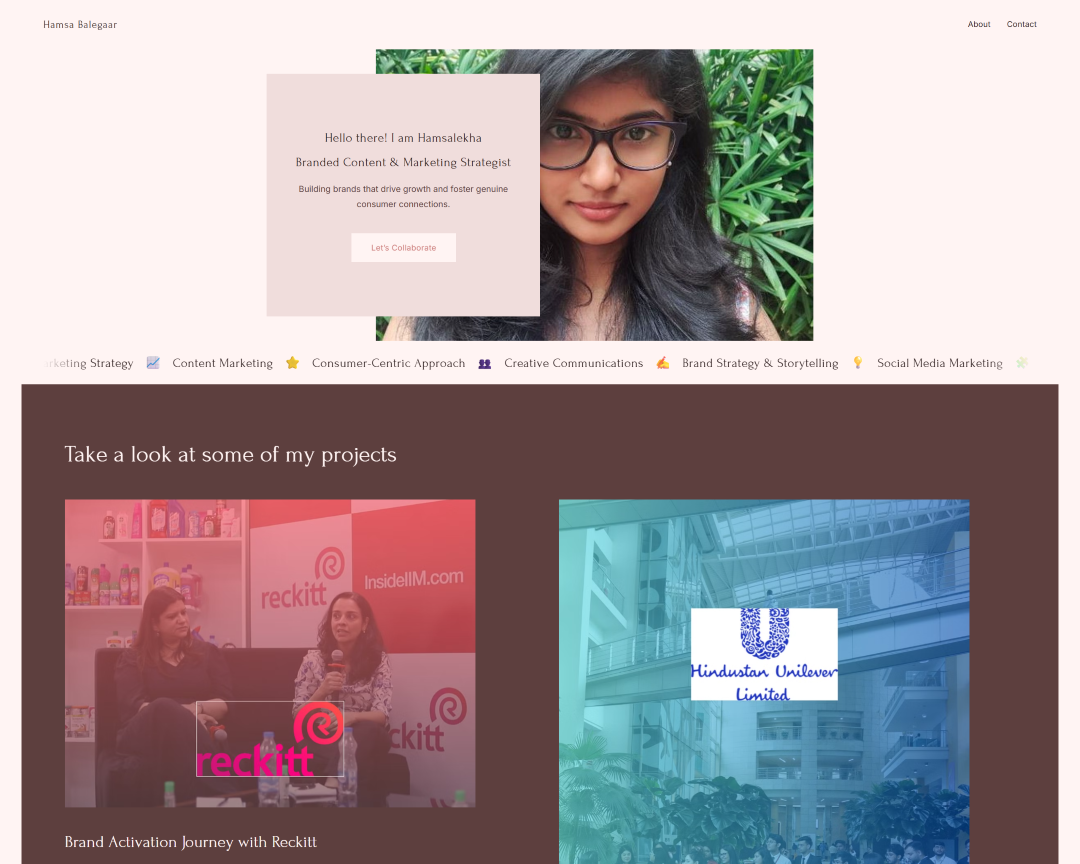 Portfólio de redação de textos de Hamsa Balegaar