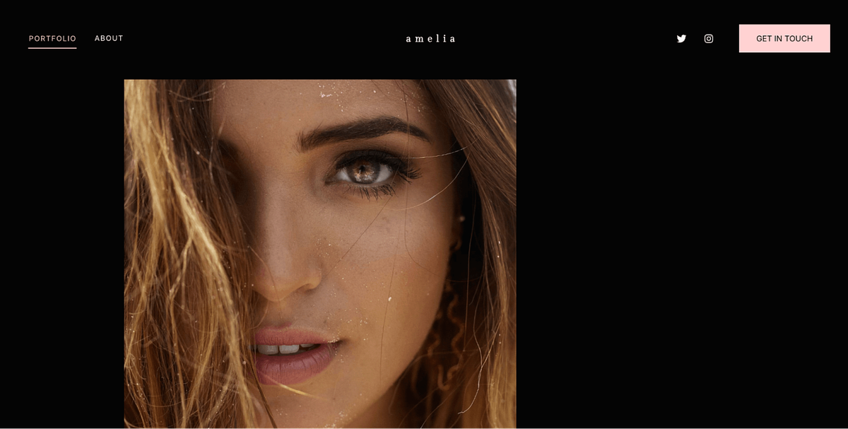 Pixpa Modello di portfolio modello Oasis