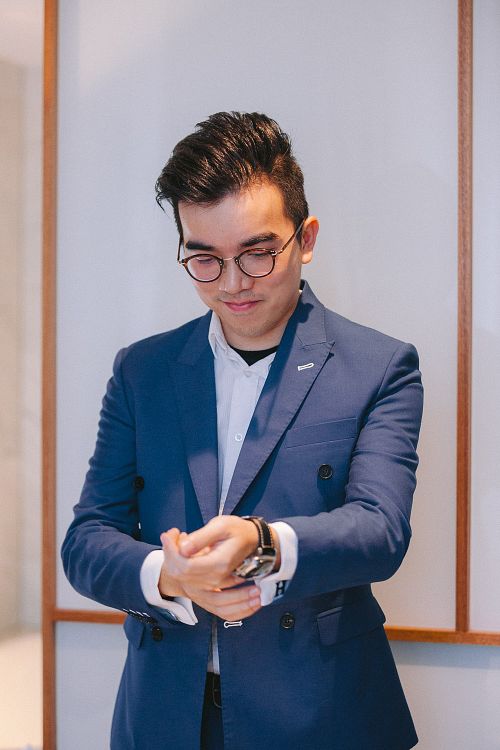 Groom Getting Ready